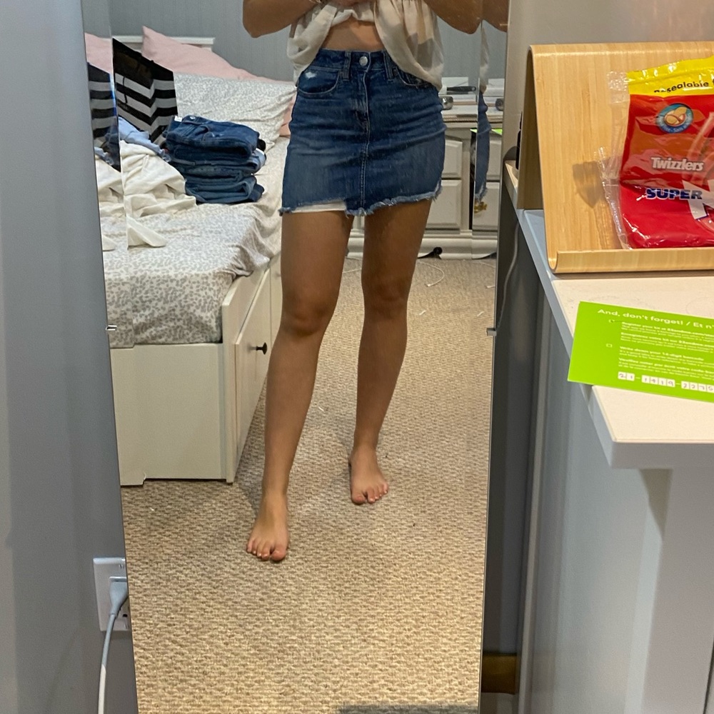 american eagle denim skirt